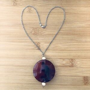 $79  Estate Pendant With Chain  Sterling Silver  925